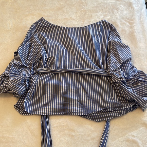 Unique blue wrap top - two ways to wear! - Picture 5 of 7